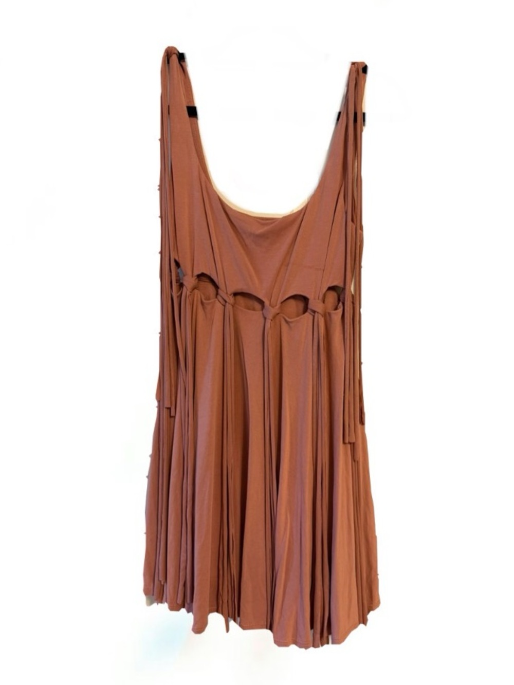 Free People Mauve Tie-Shoulder Mini Dress